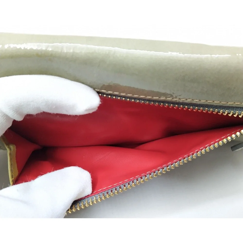 Dooney & Bourke Gray Patent Leather Checkbook Credit Card Trifold Wallet